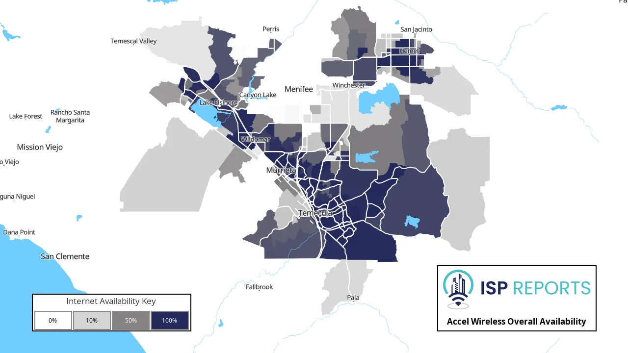 Accel Wireless Internet Availability Map