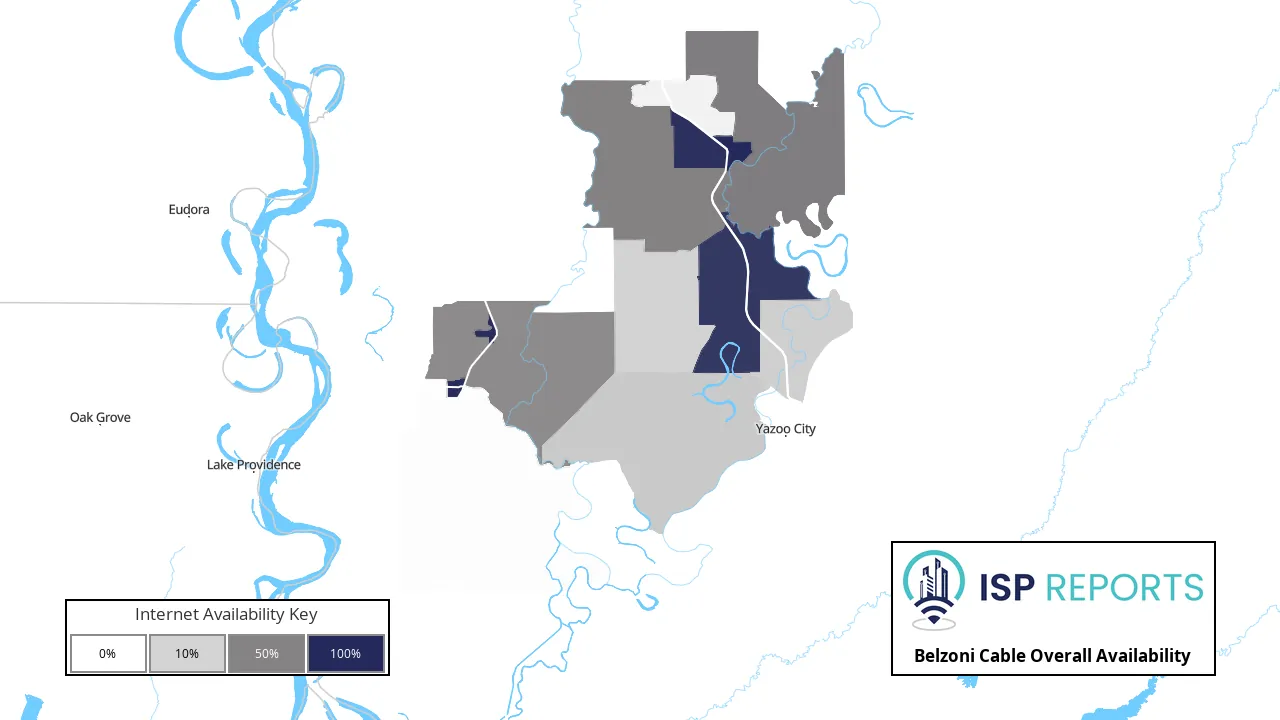 Belzoni Cable Internet Availability Map