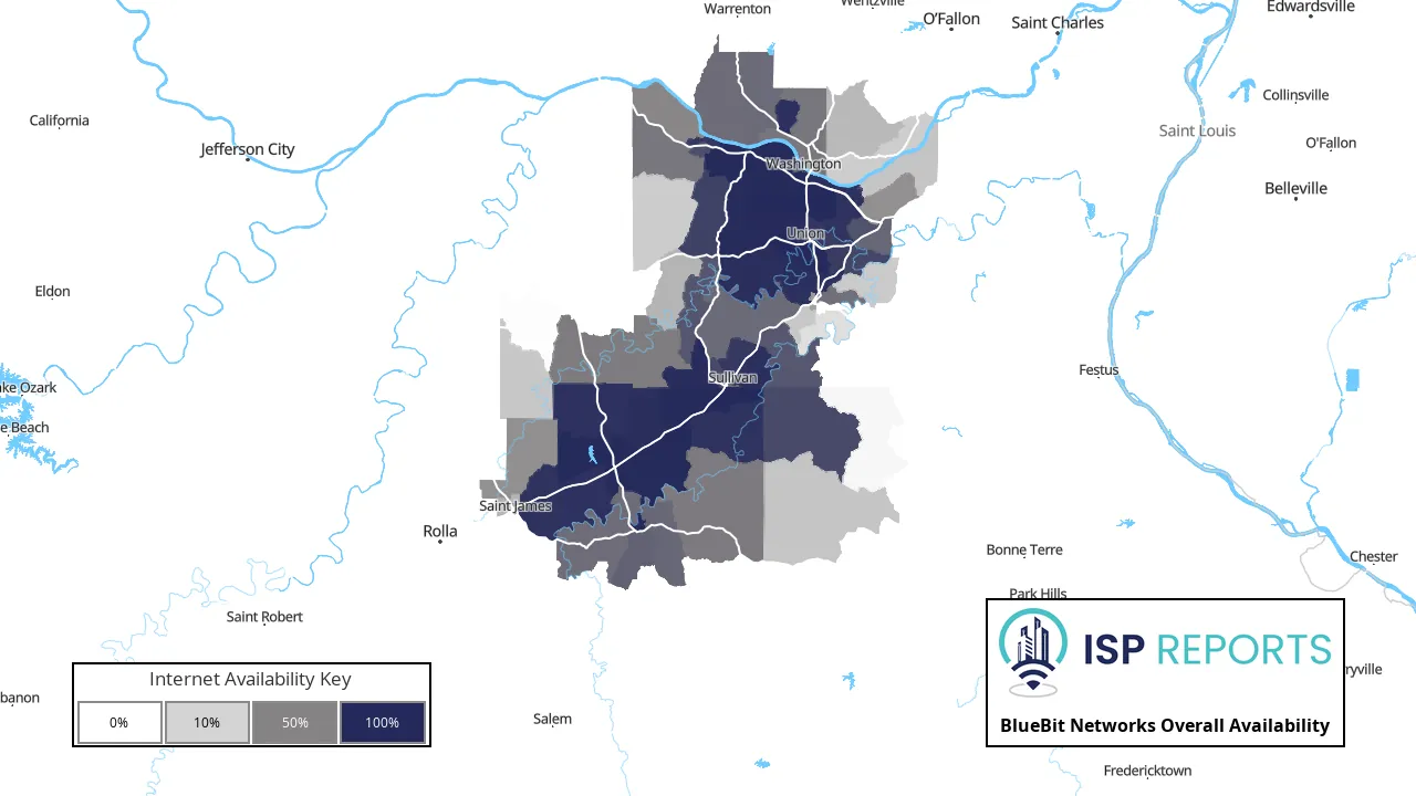 BlueBit Networks Internet Availability Map