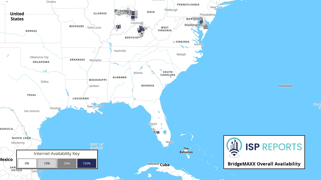 BridgeMAXX Internet Availability Map