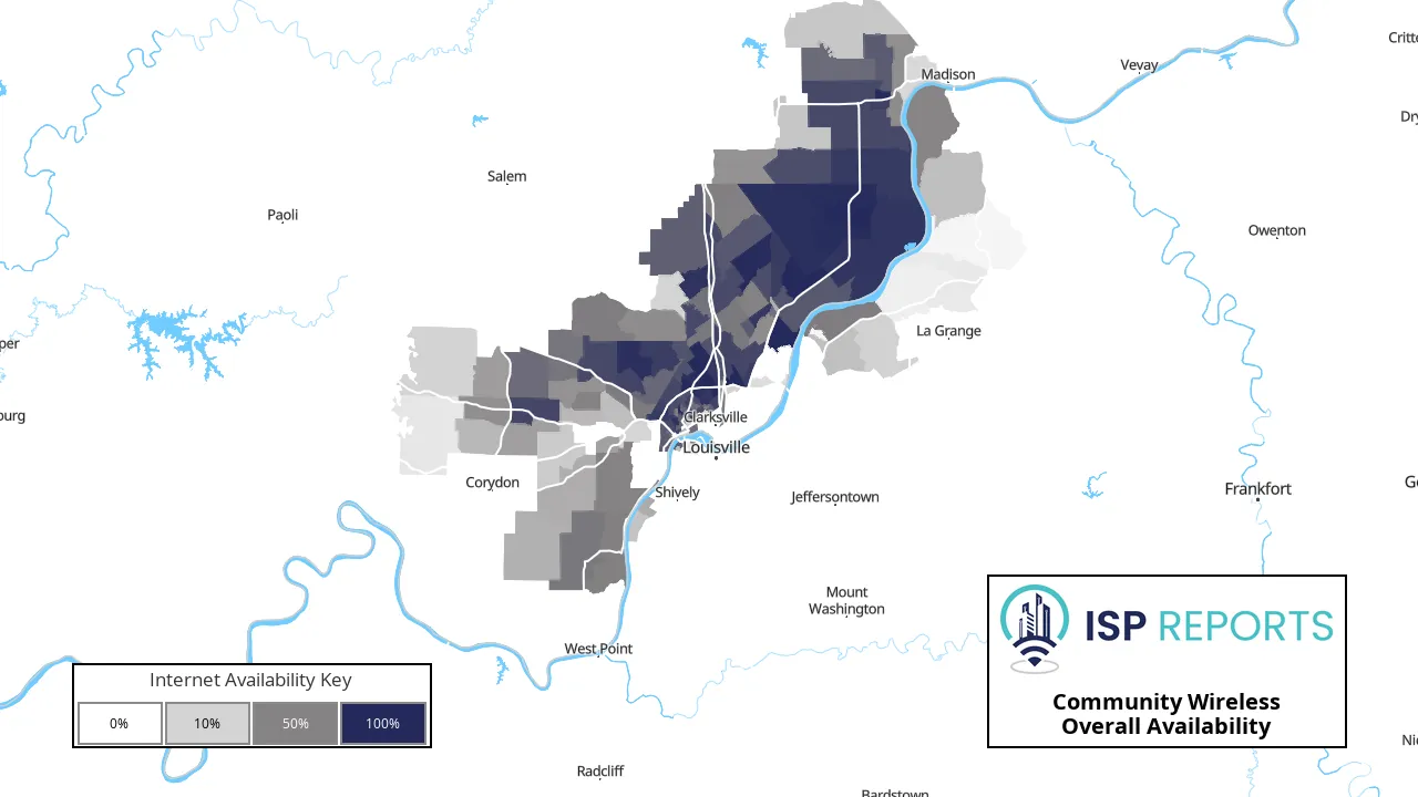 Community Wireless Internet Availability Map