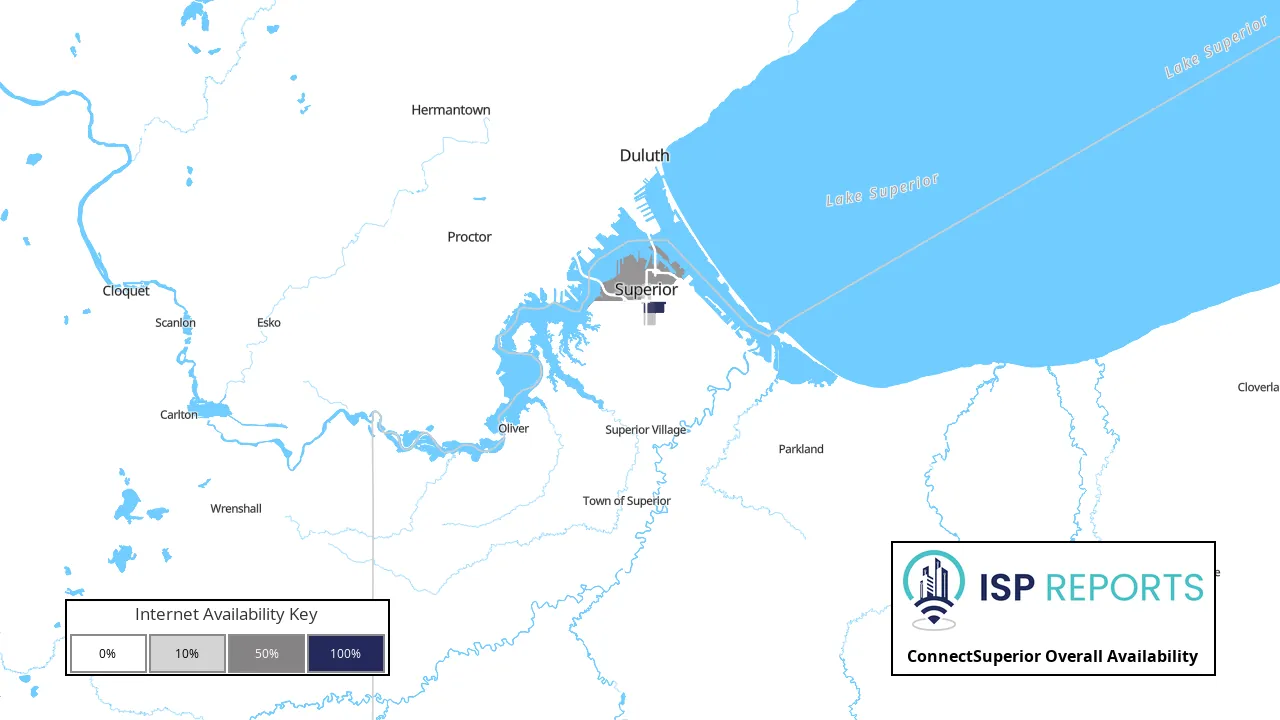 ConnectSuperior Internet Availability Map