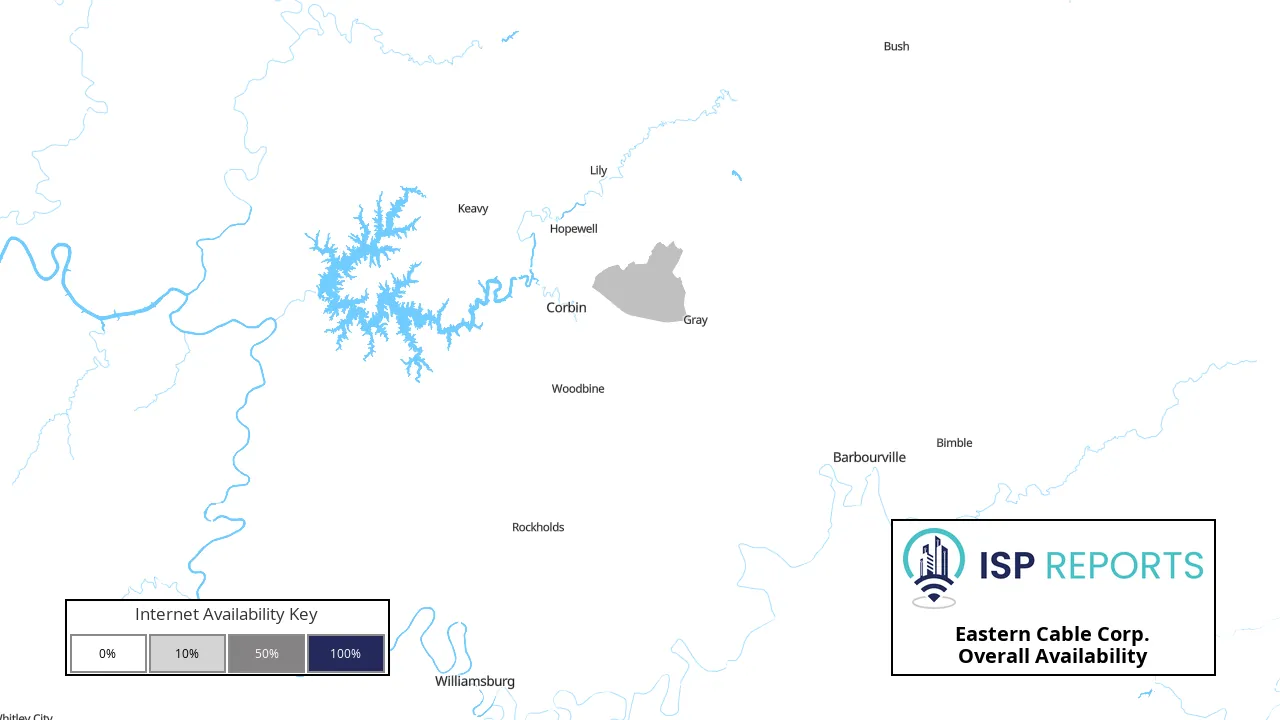 Eastern Cable Corp. Internet Availability Map