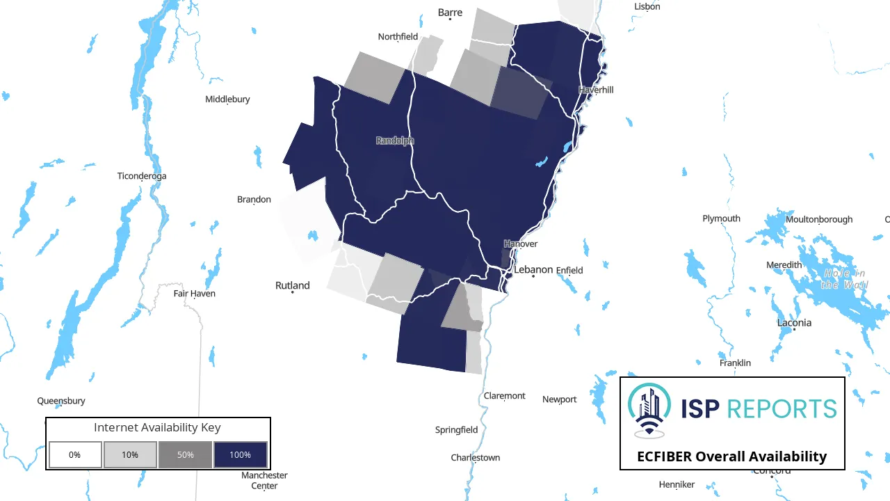 ECFIBER Internet Availability Map