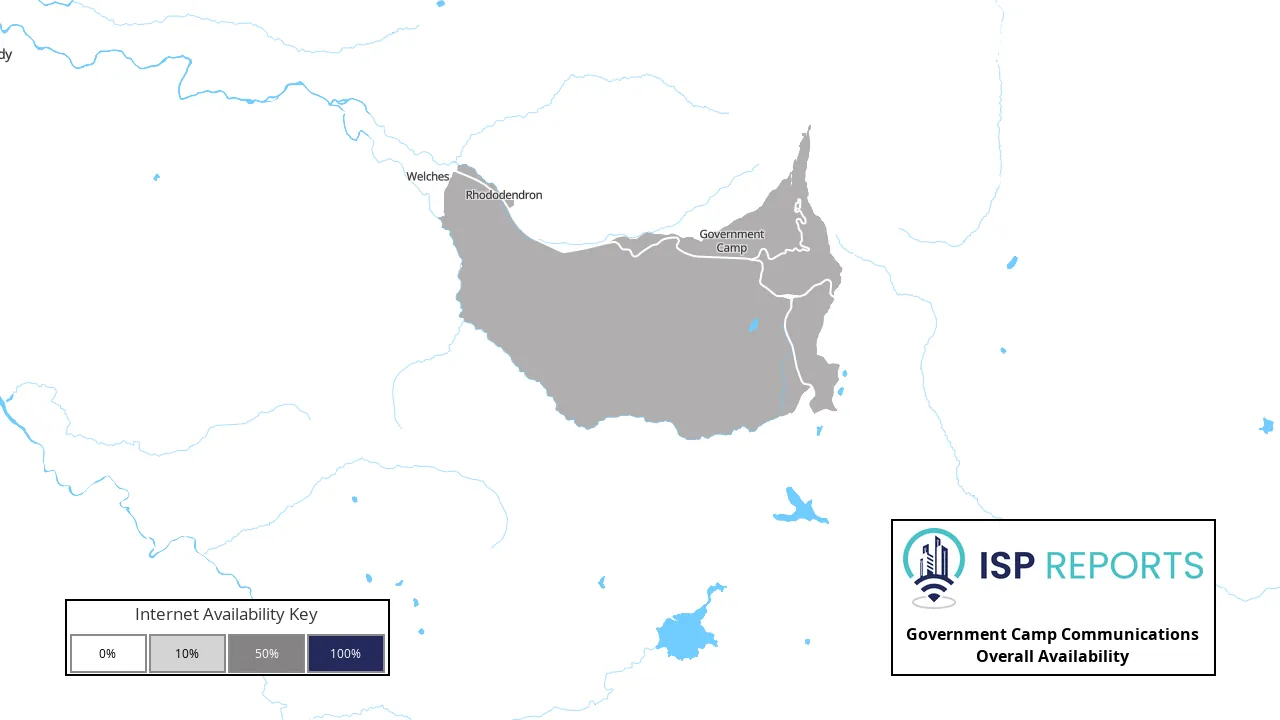 Government Camp Communications Internet Availability Map