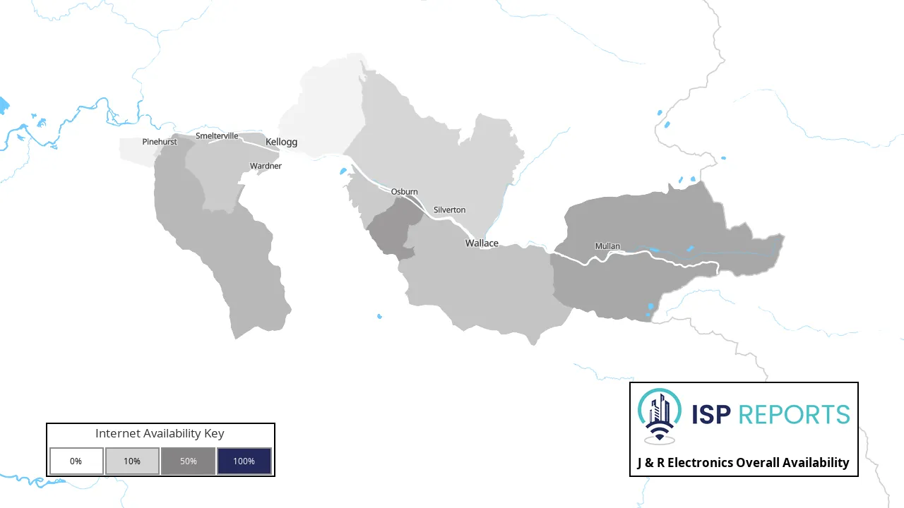 J & R Electronics Internet Availability Map