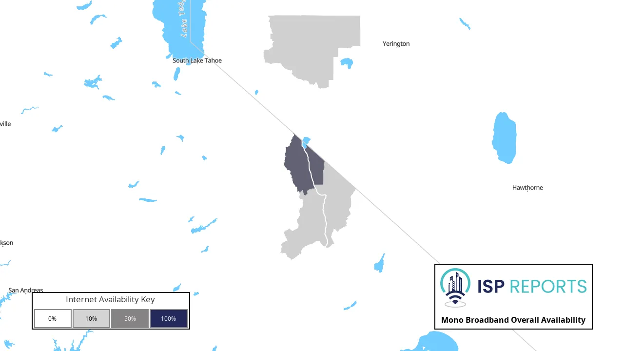 Mono Broadband Internet Availability Map