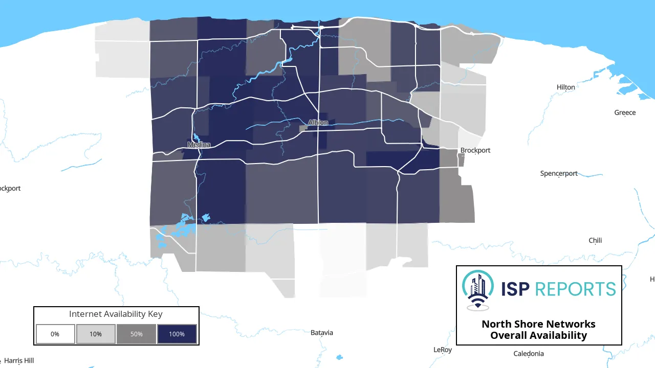 North Shore Networks Internet Availability Map
