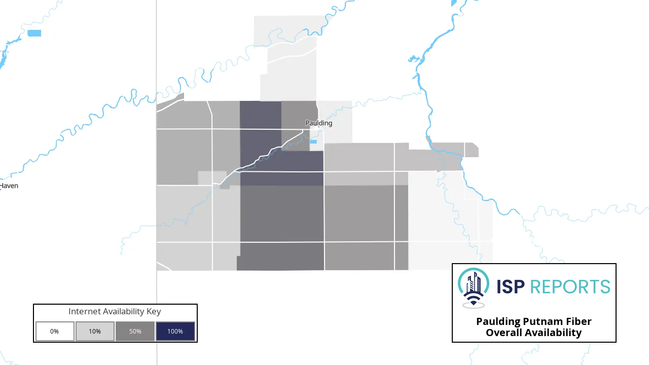 Paulding Putnam Fiber Internet Availability Map