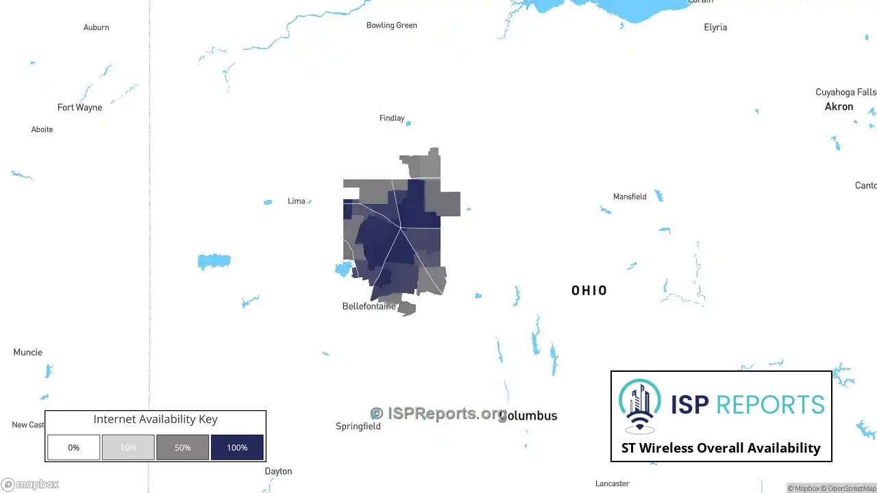 ST Wireless Internet Availability Map