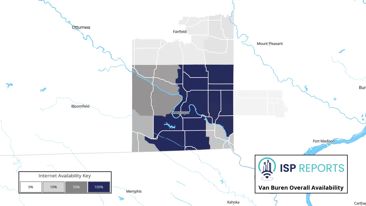 Van Buren Internet Availability Map