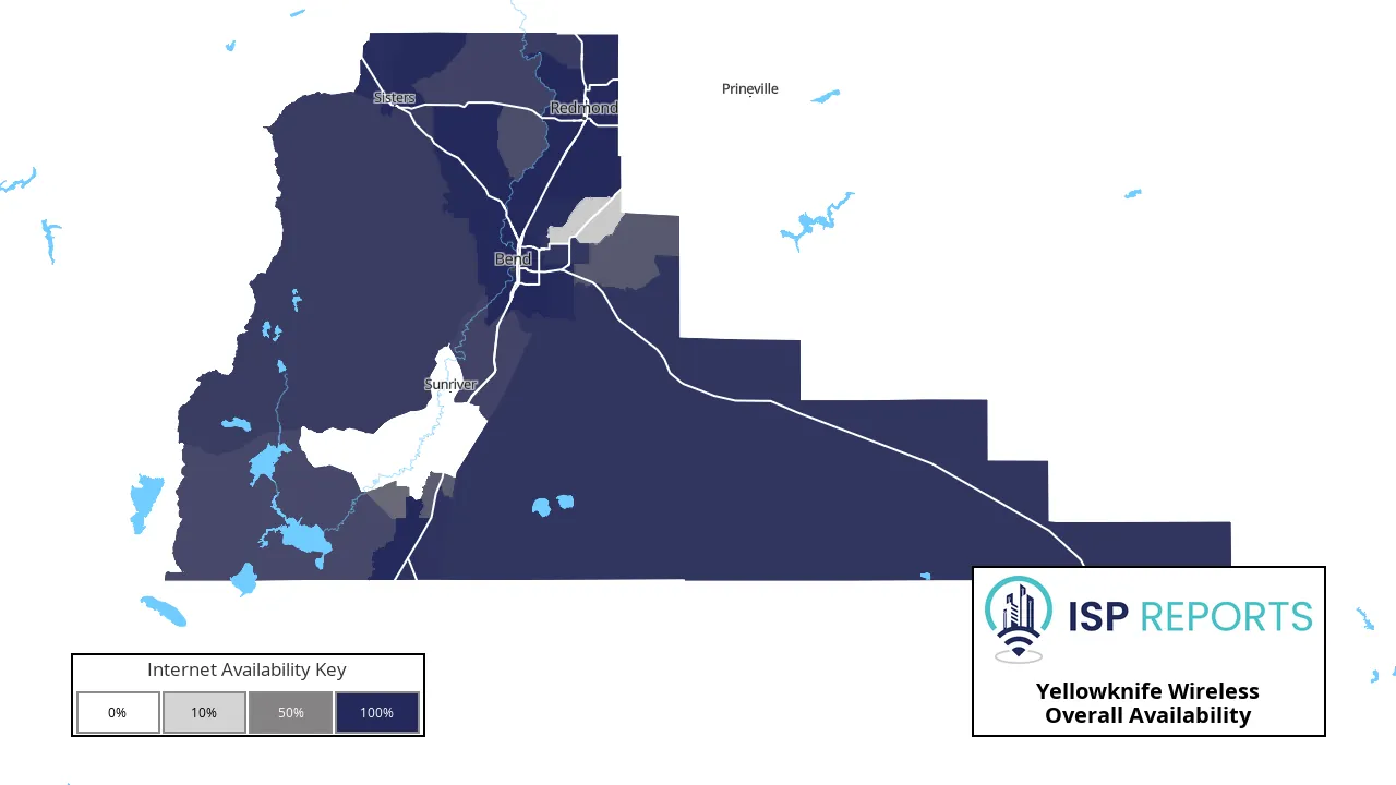 Yellowknife Wireless Internet Availability Map