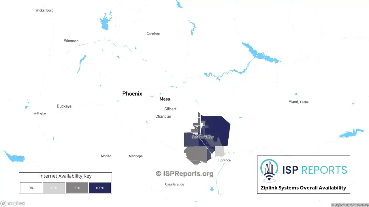 Ziplink Systems Availability fixed wireless Coverage Maps