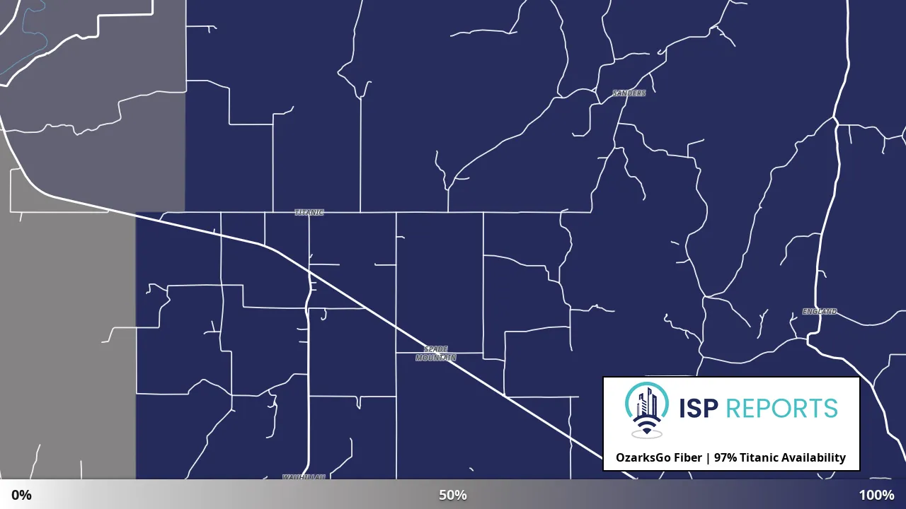 Titanic, OK map of internet availability