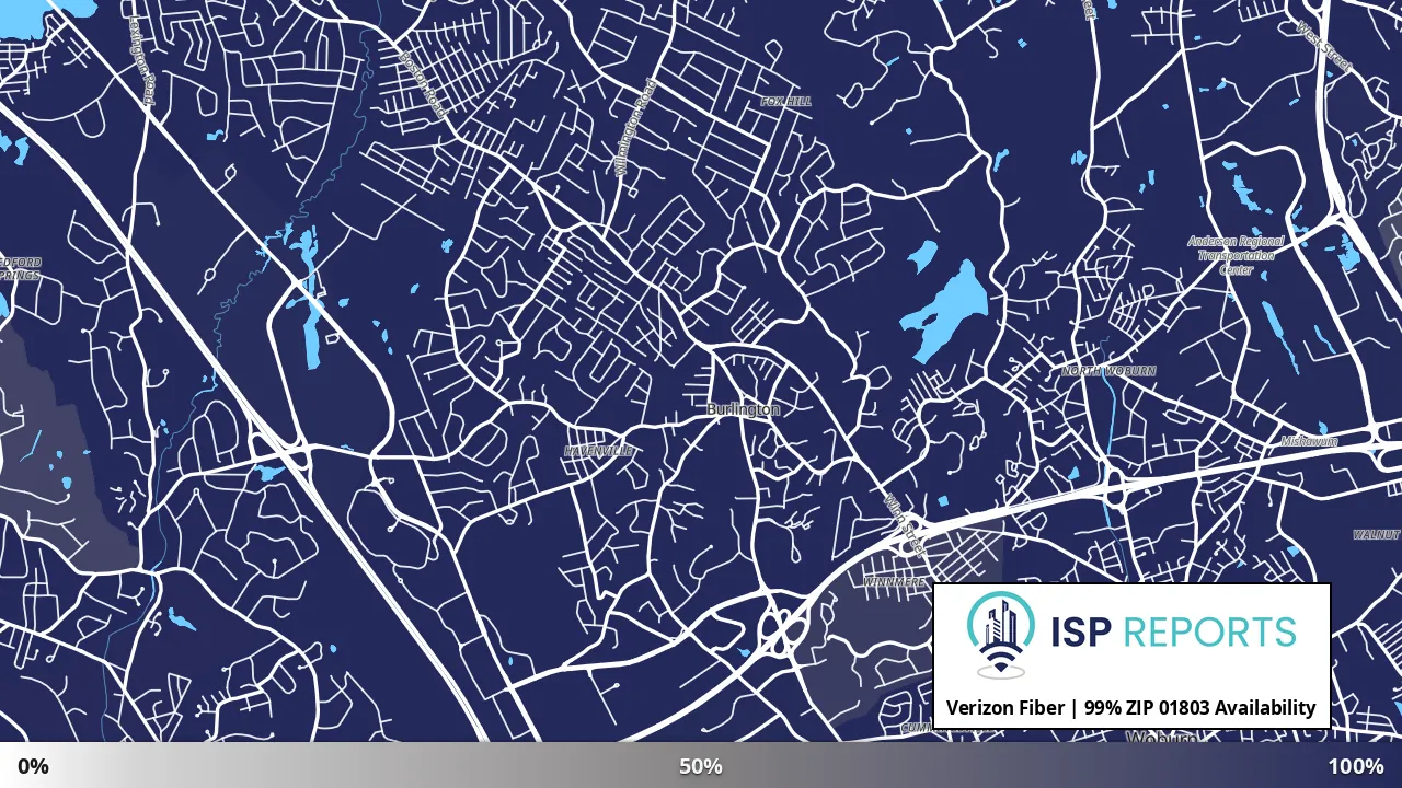 01803, MA map of internet availability