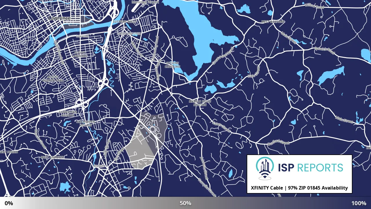 01845, MA map of internet availability