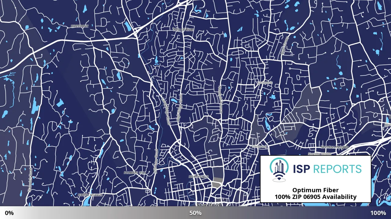 06905, CT map of internet availability