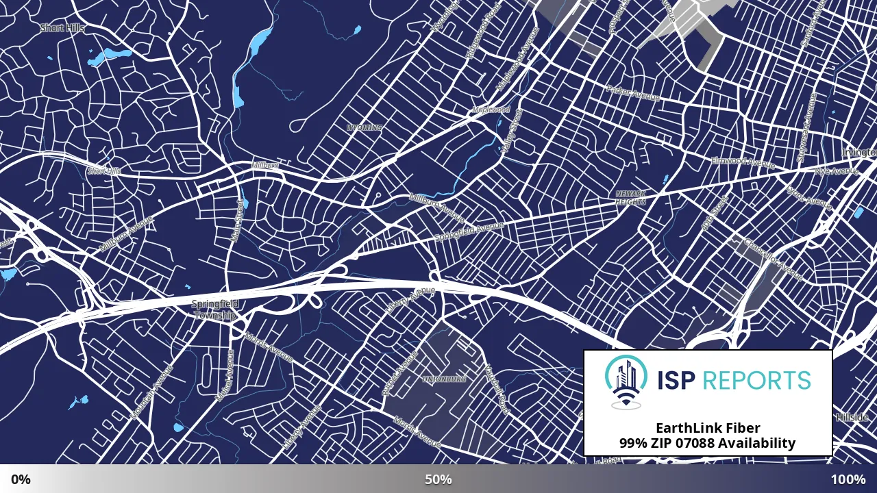 07088, NJ map of internet availability