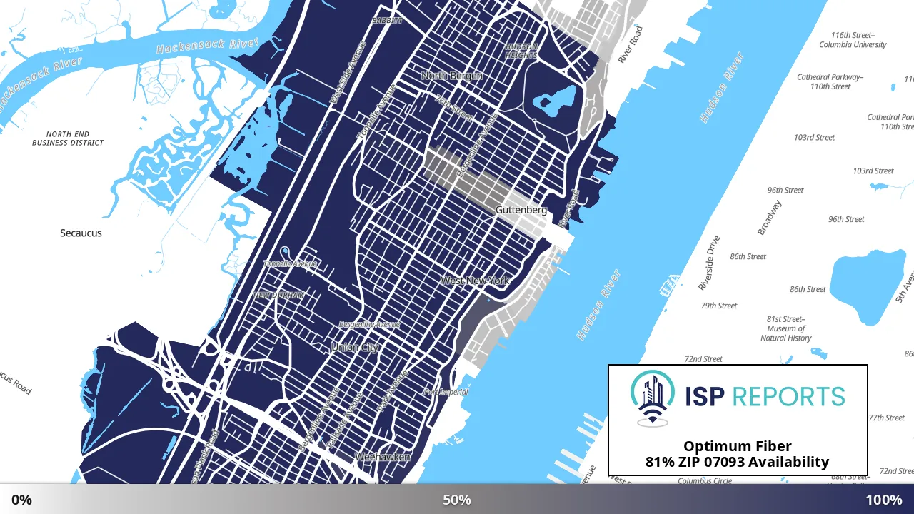 07093, NJ map of internet availability