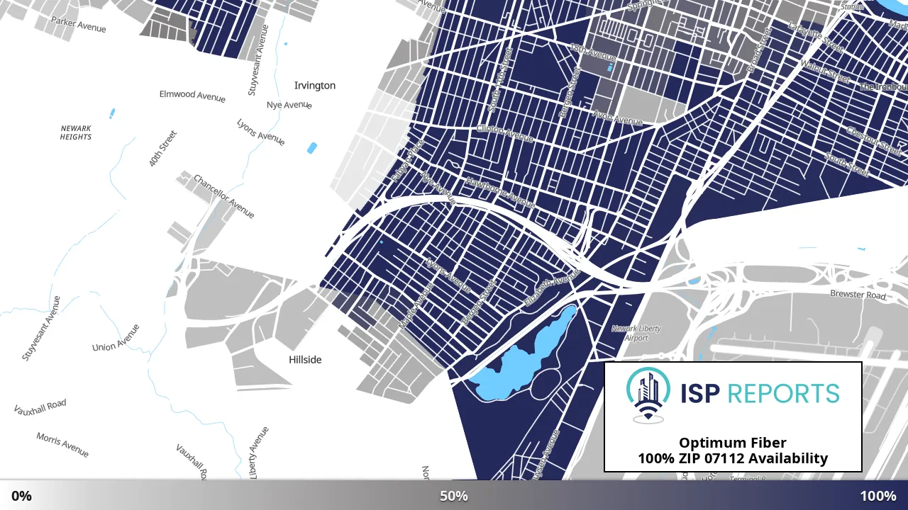 07112, NJ map of internet availability