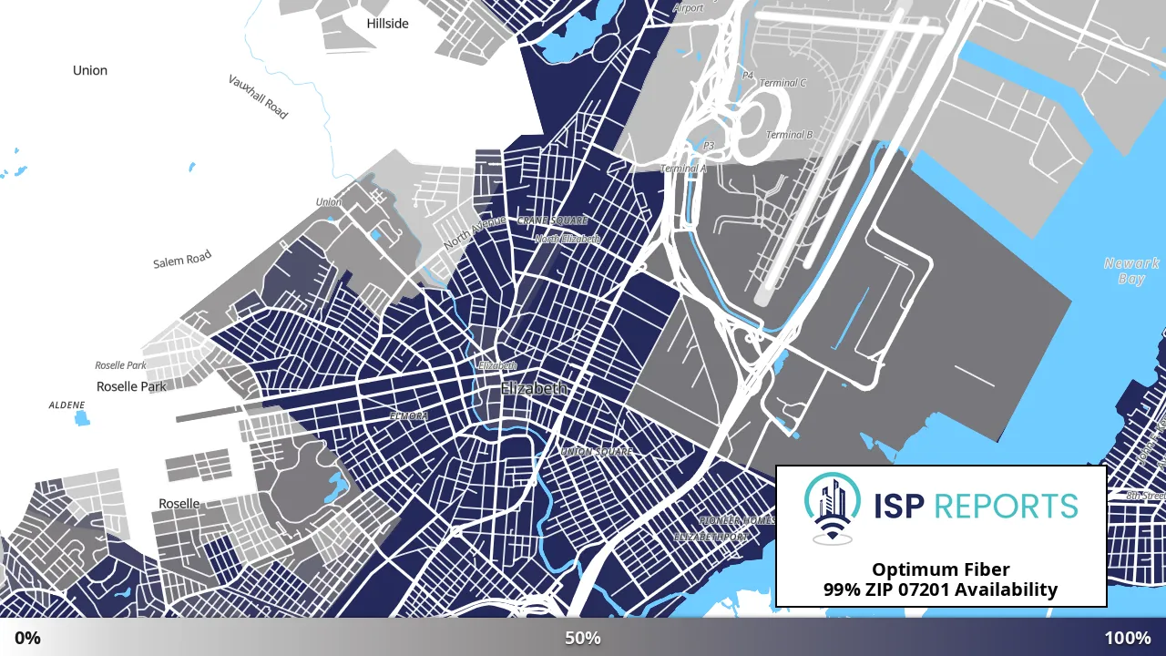 07201, NJ map of internet availability