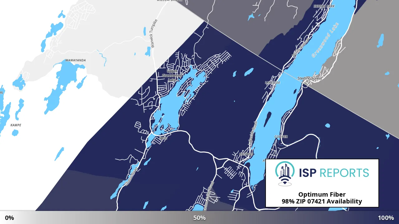 07421, NJ map of internet availability