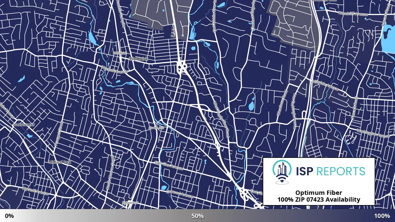 07423, NJ map of internet availability