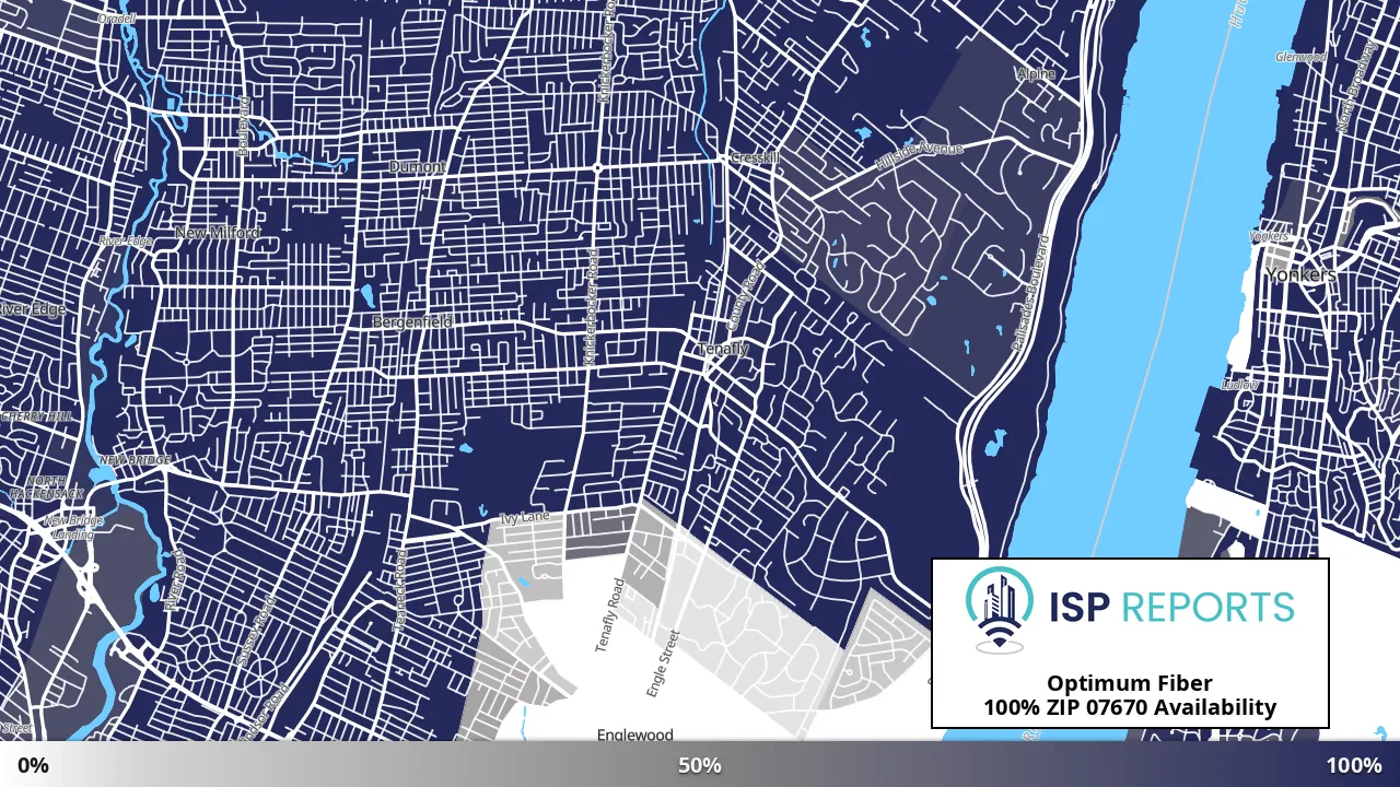 07670, NJ map of internet availability