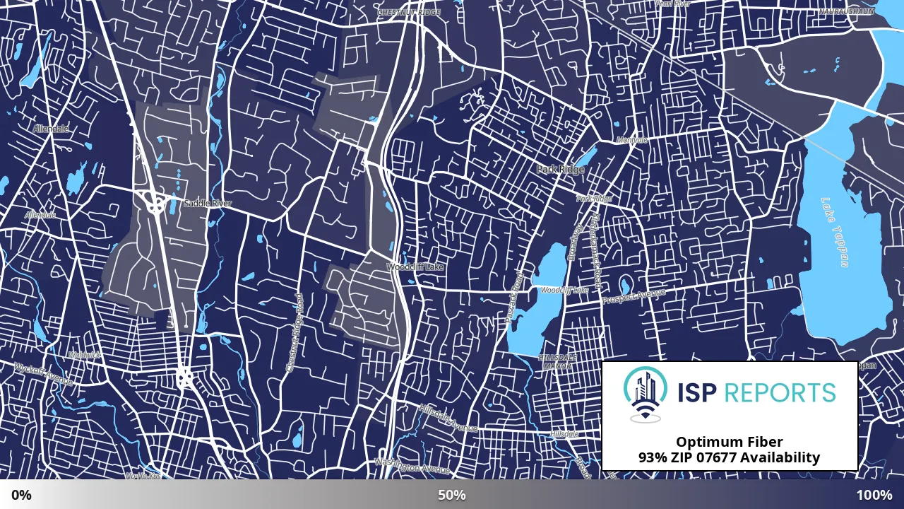 07677, NJ map of internet availability