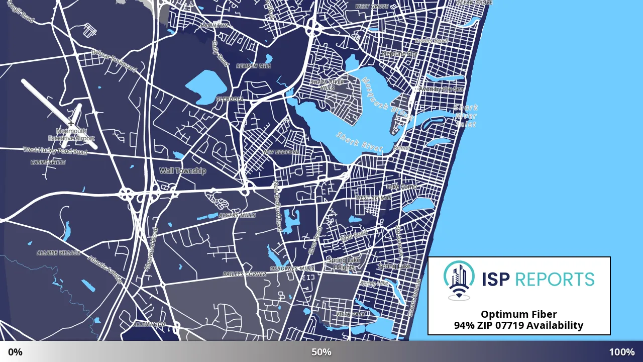07719, NJ map of internet availability