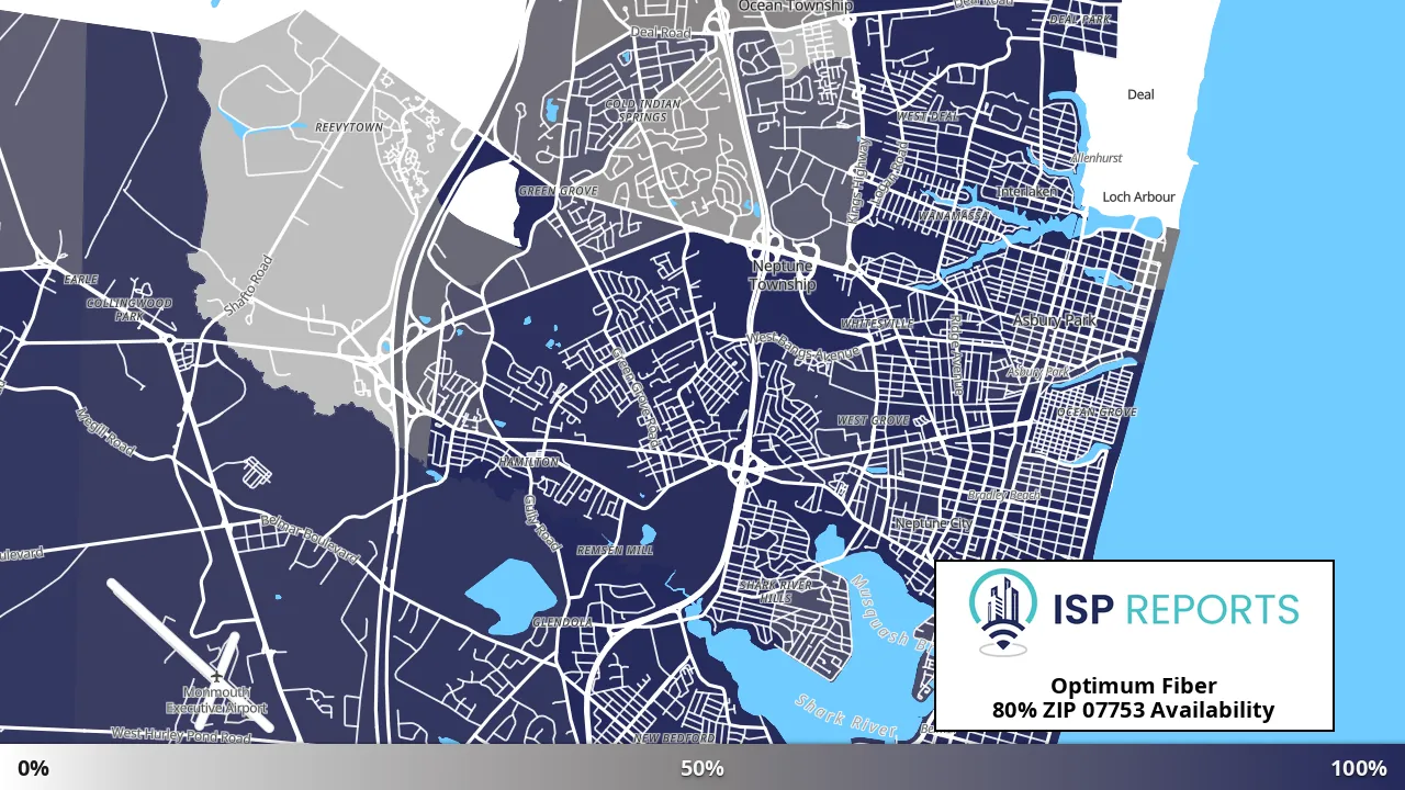 07753, NJ map of internet availability