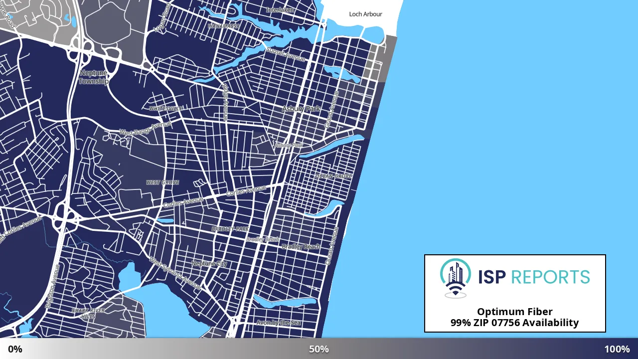 07756, NJ map of internet availability