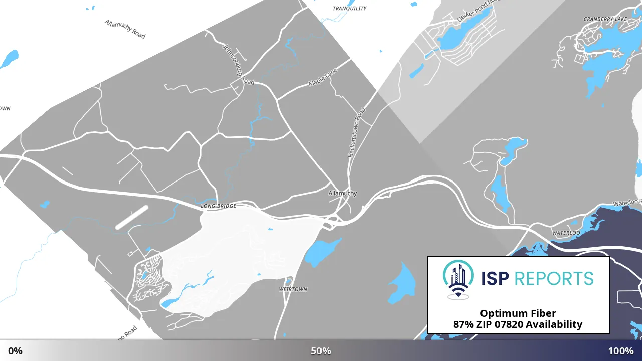 07820, NJ map of internet availability