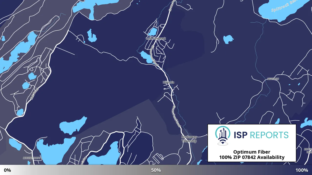 07842, NJ map of internet availability