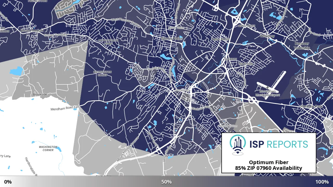 07960, NJ map of internet availability