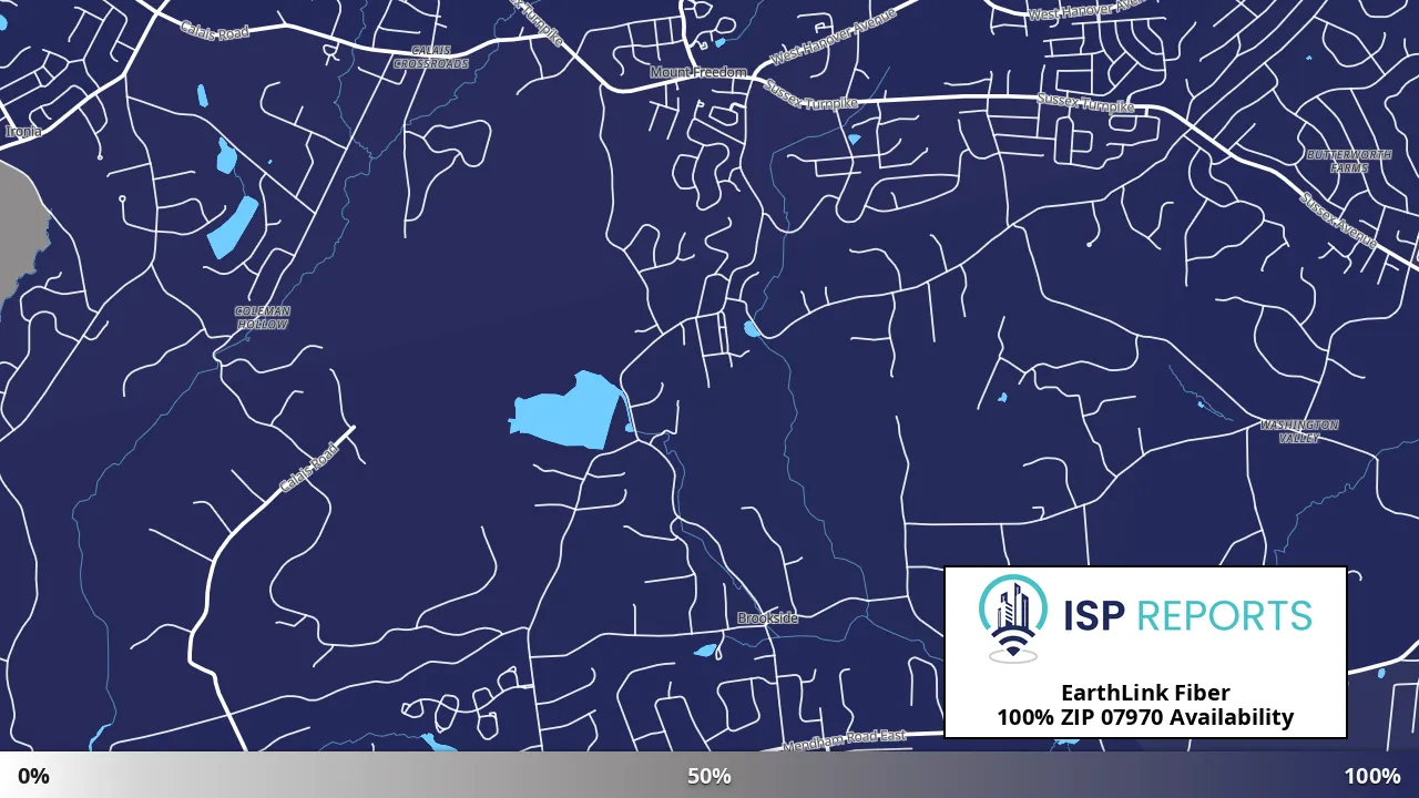 07970, NJ map of internet availability