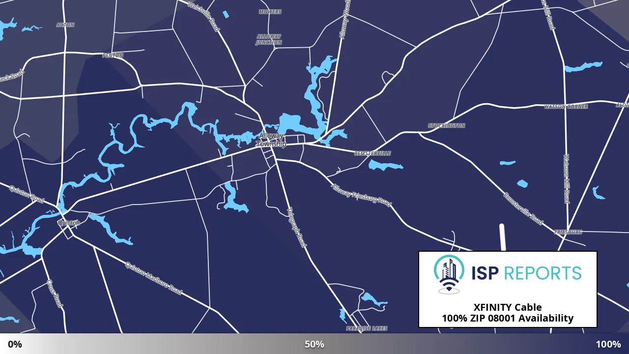 08001, NJ map of internet availability