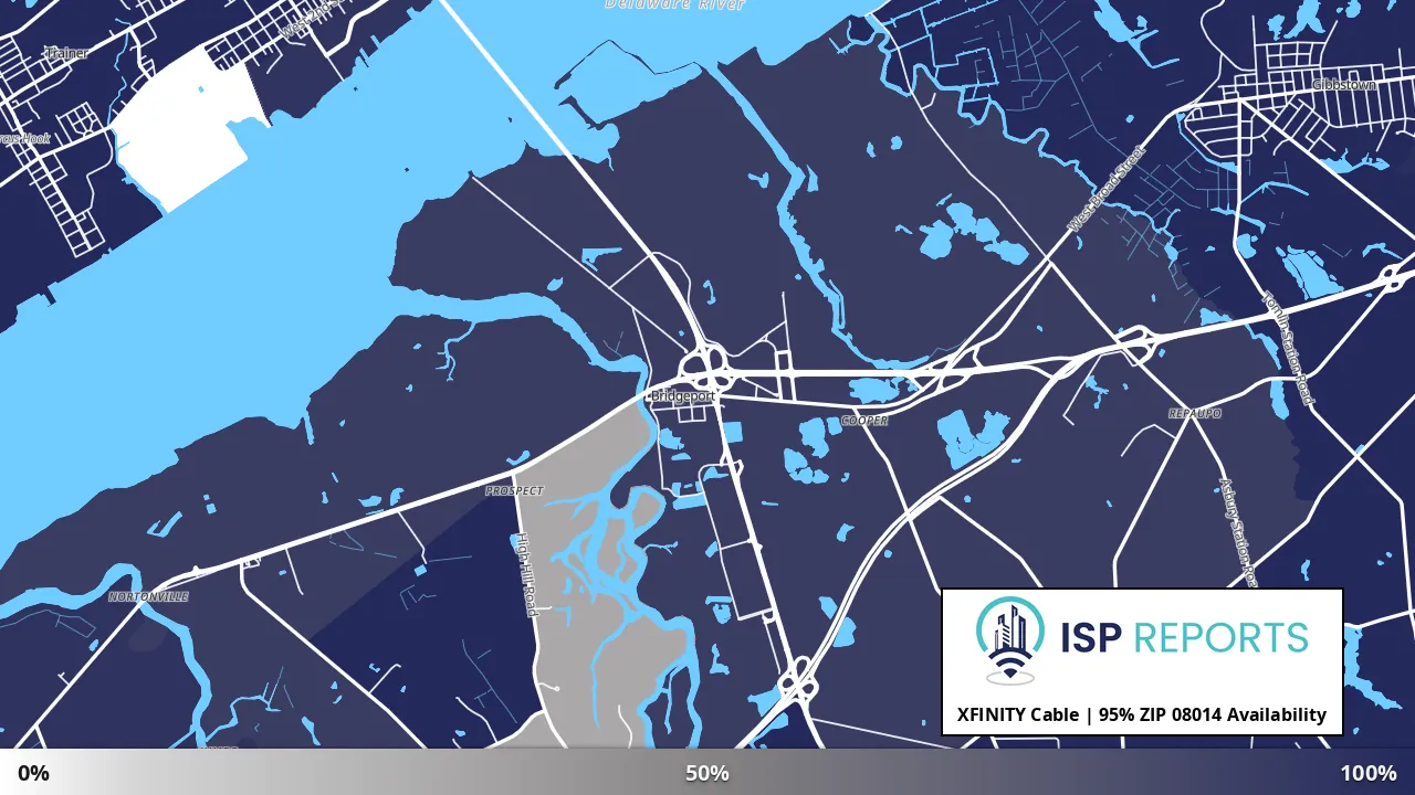 08014, NJ map of internet availability