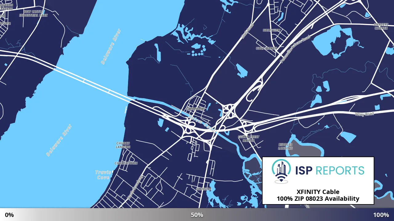 08023, NJ map of internet availability
