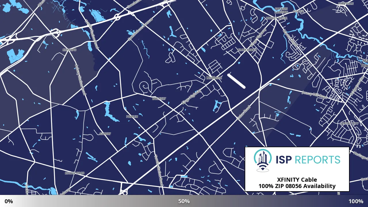 08056, NJ map of internet availability