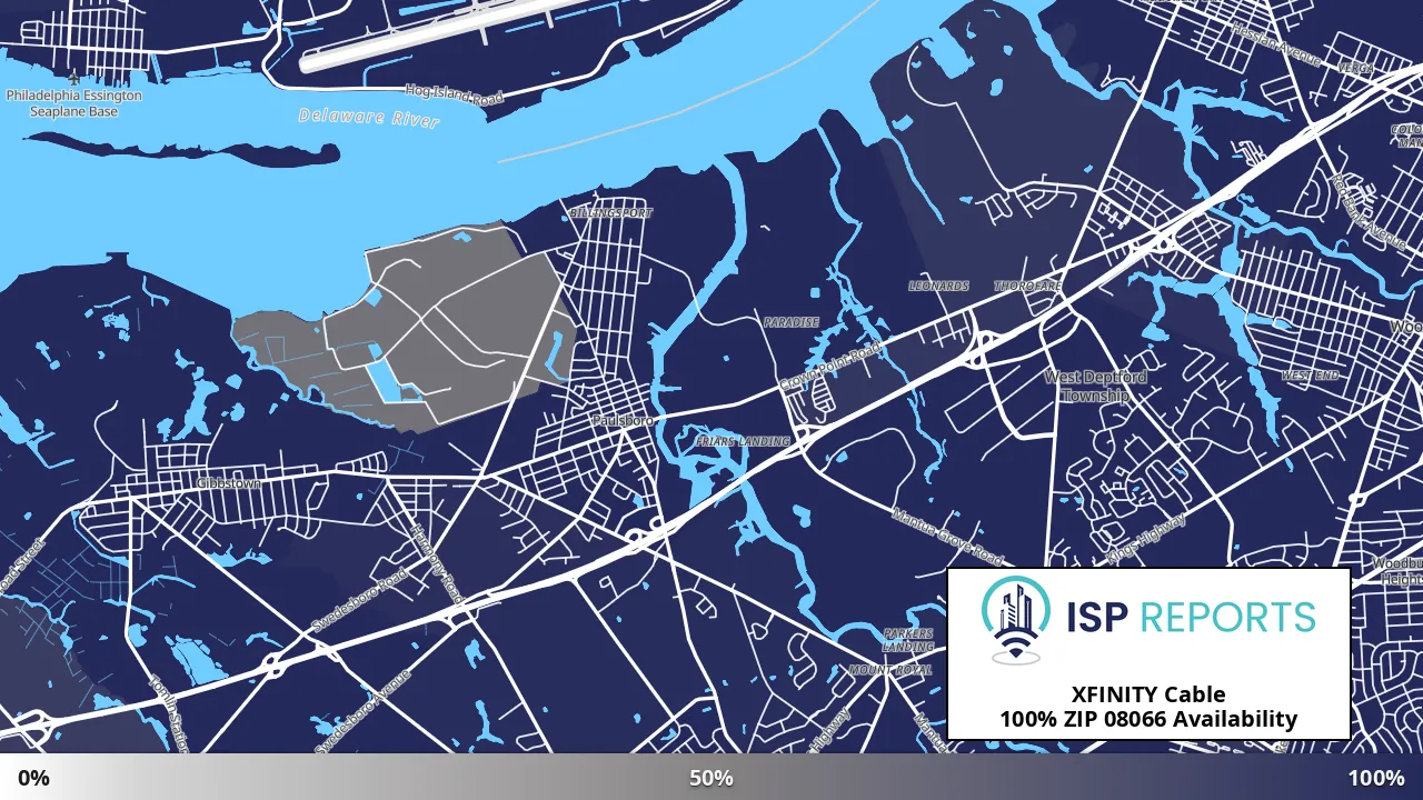 08066, NJ map of internet availability
