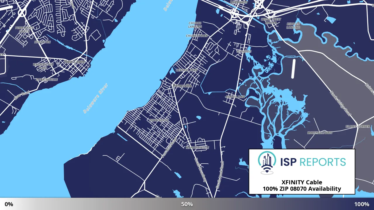 08070, NJ map of internet availability