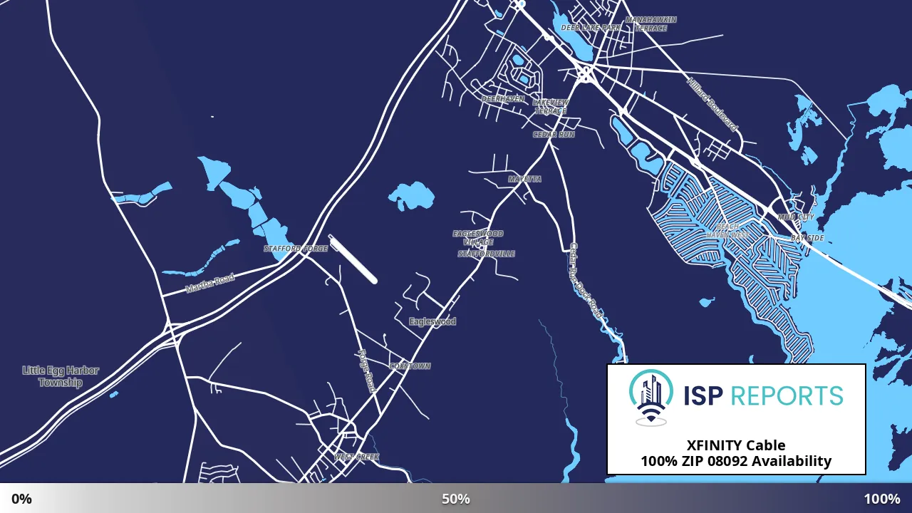 08092, NJ map of internet availability