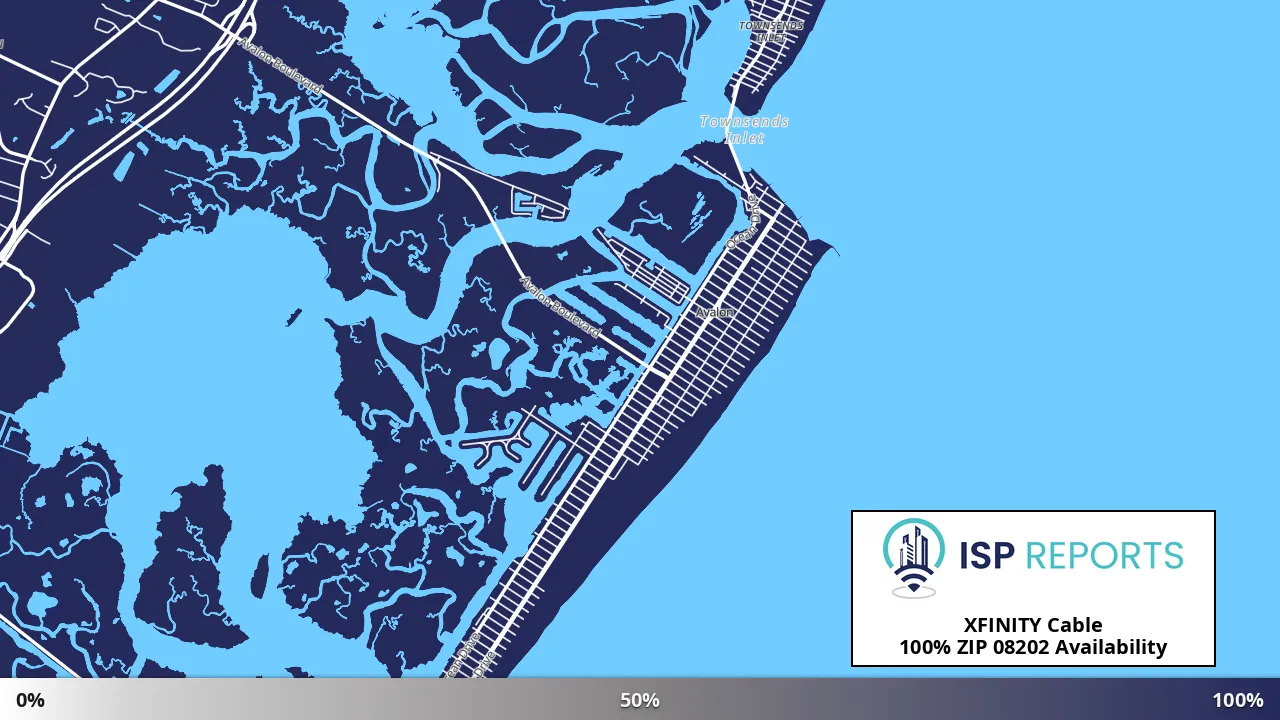 08202, NJ map of internet availability