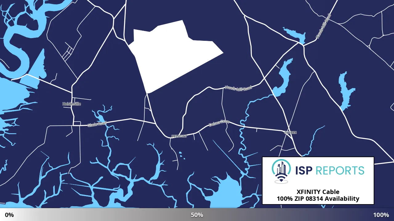 08314, NJ map of internet availability