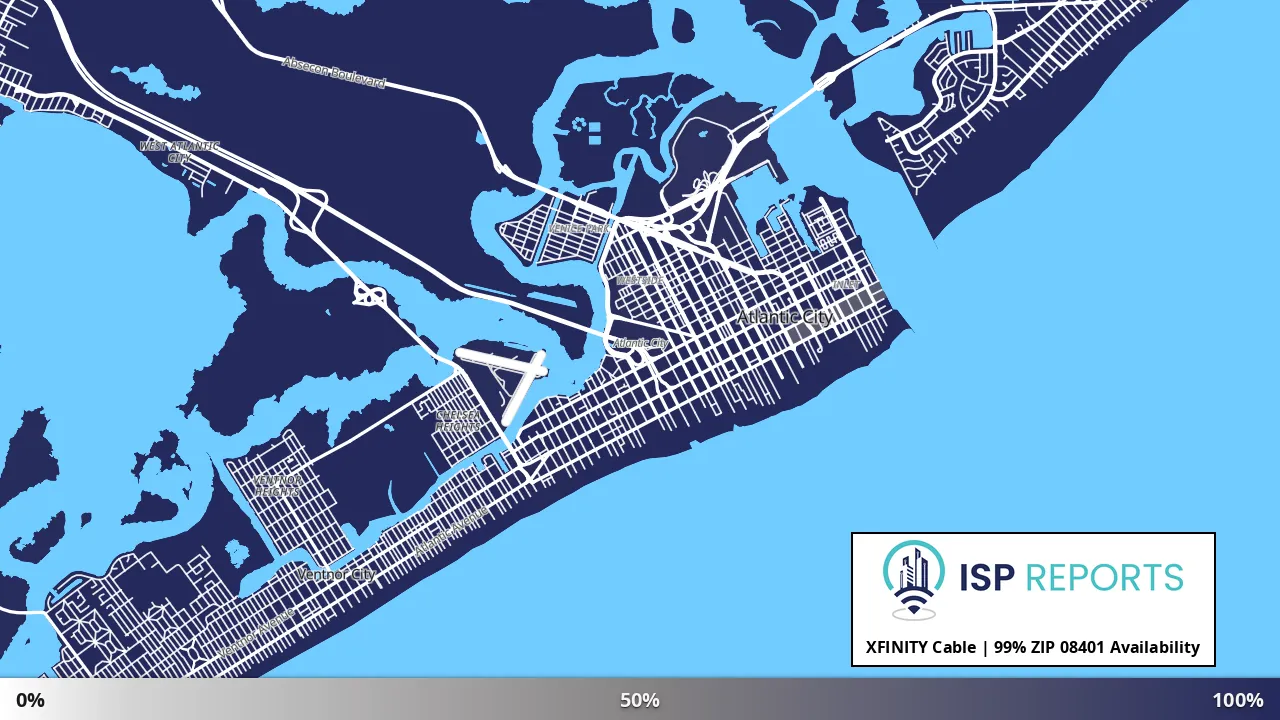 08401, NJ map of internet availability