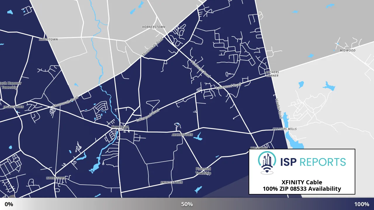 08533, NJ map of internet availability