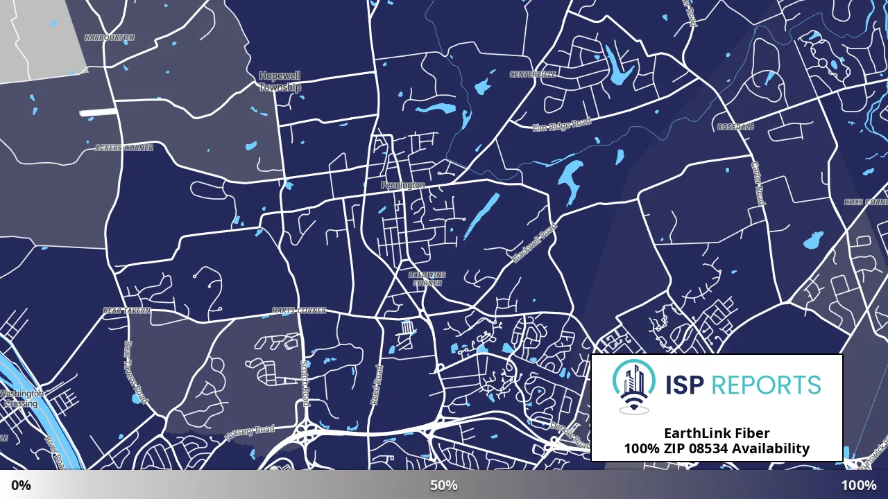 08534, NJ map of internet availability