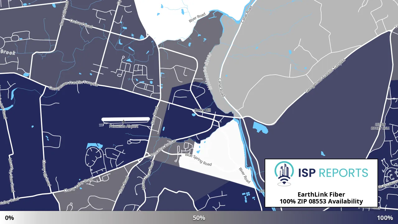 08553, NJ map of internet availability