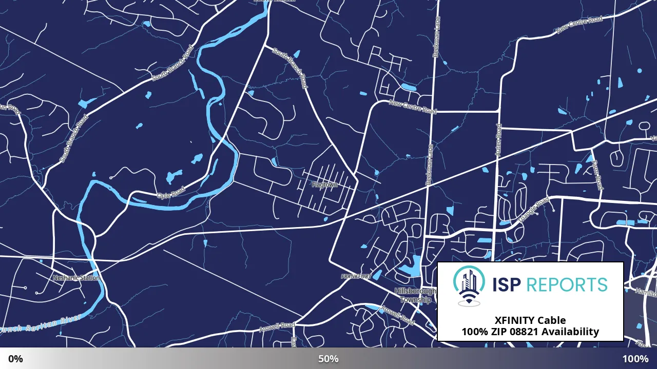 08821, NJ map of internet availability